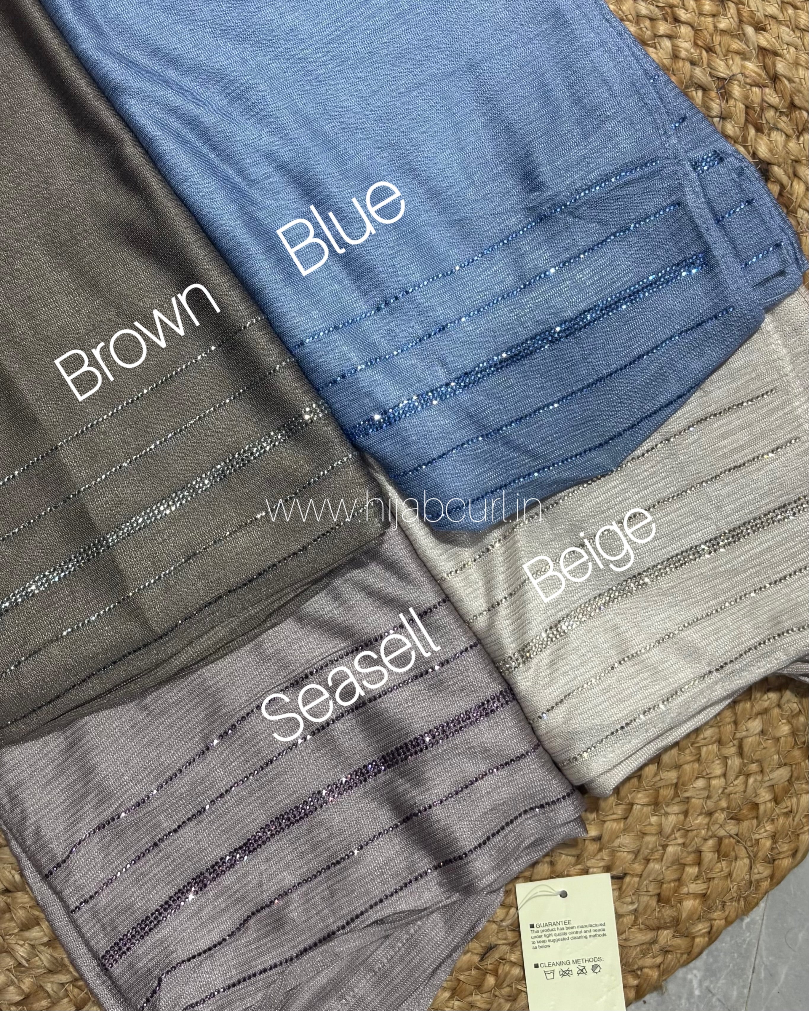 Jersey Hijab - Border Stone Work - Image 3