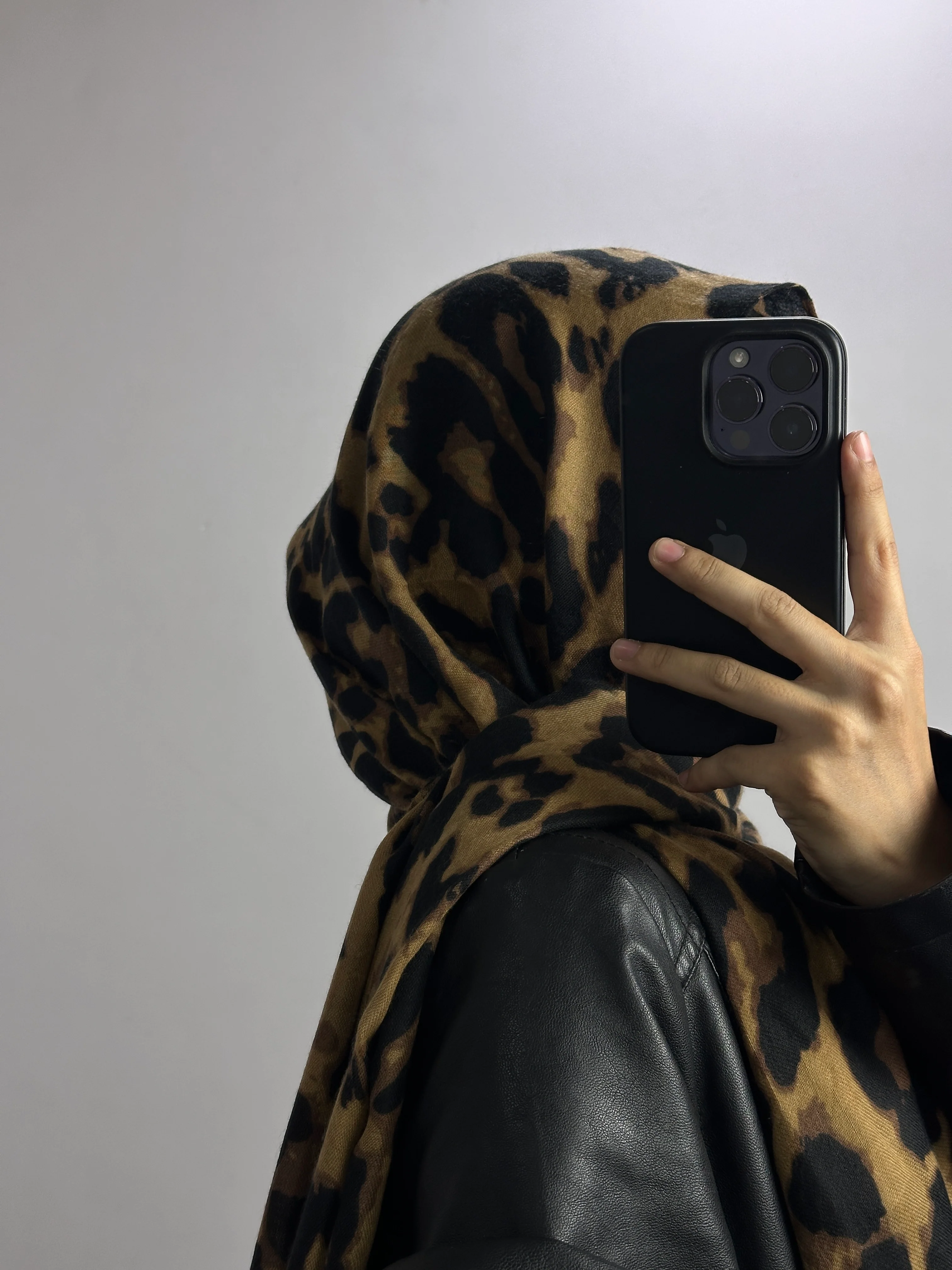 Savannah Modal Leopard Print Hijab - Coffee