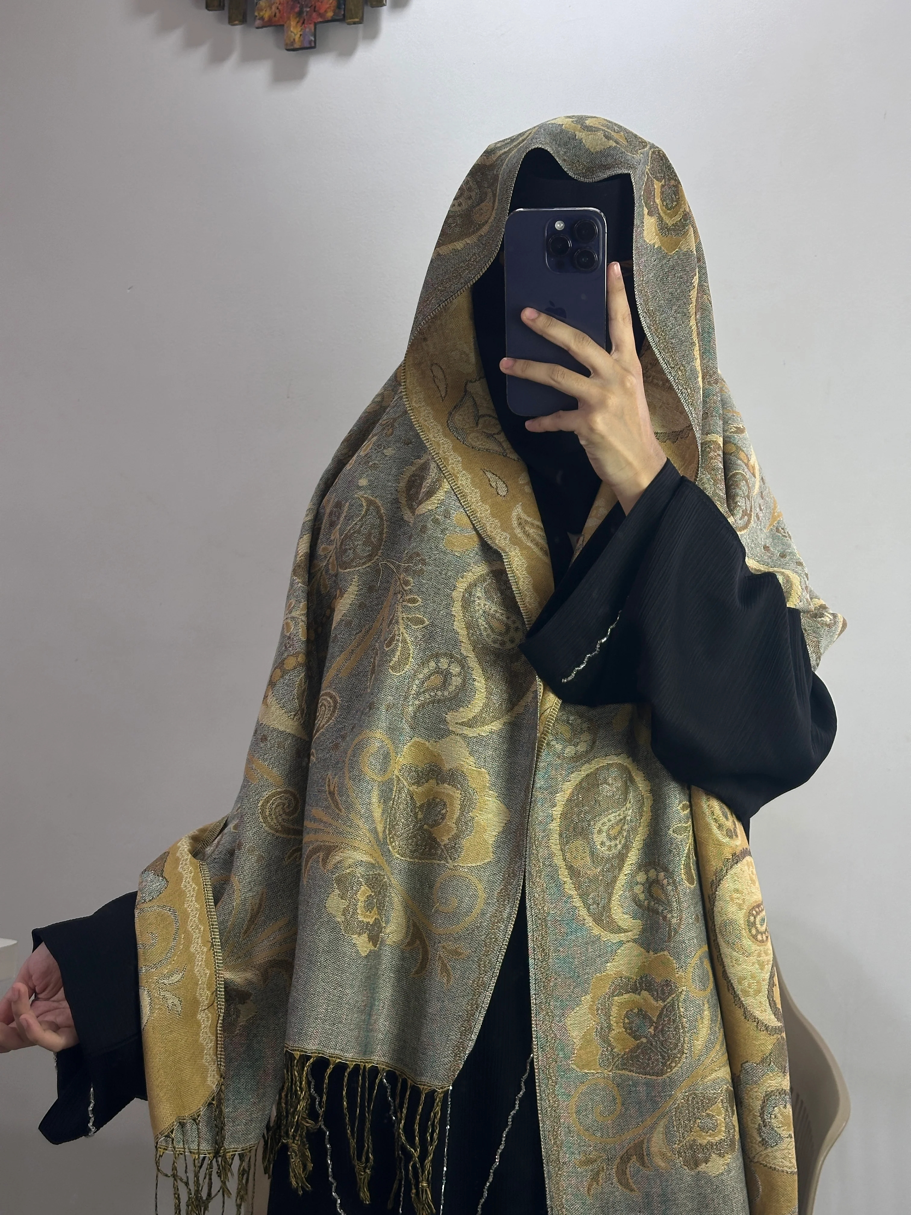 Luxury pashmina shawl - Yellow