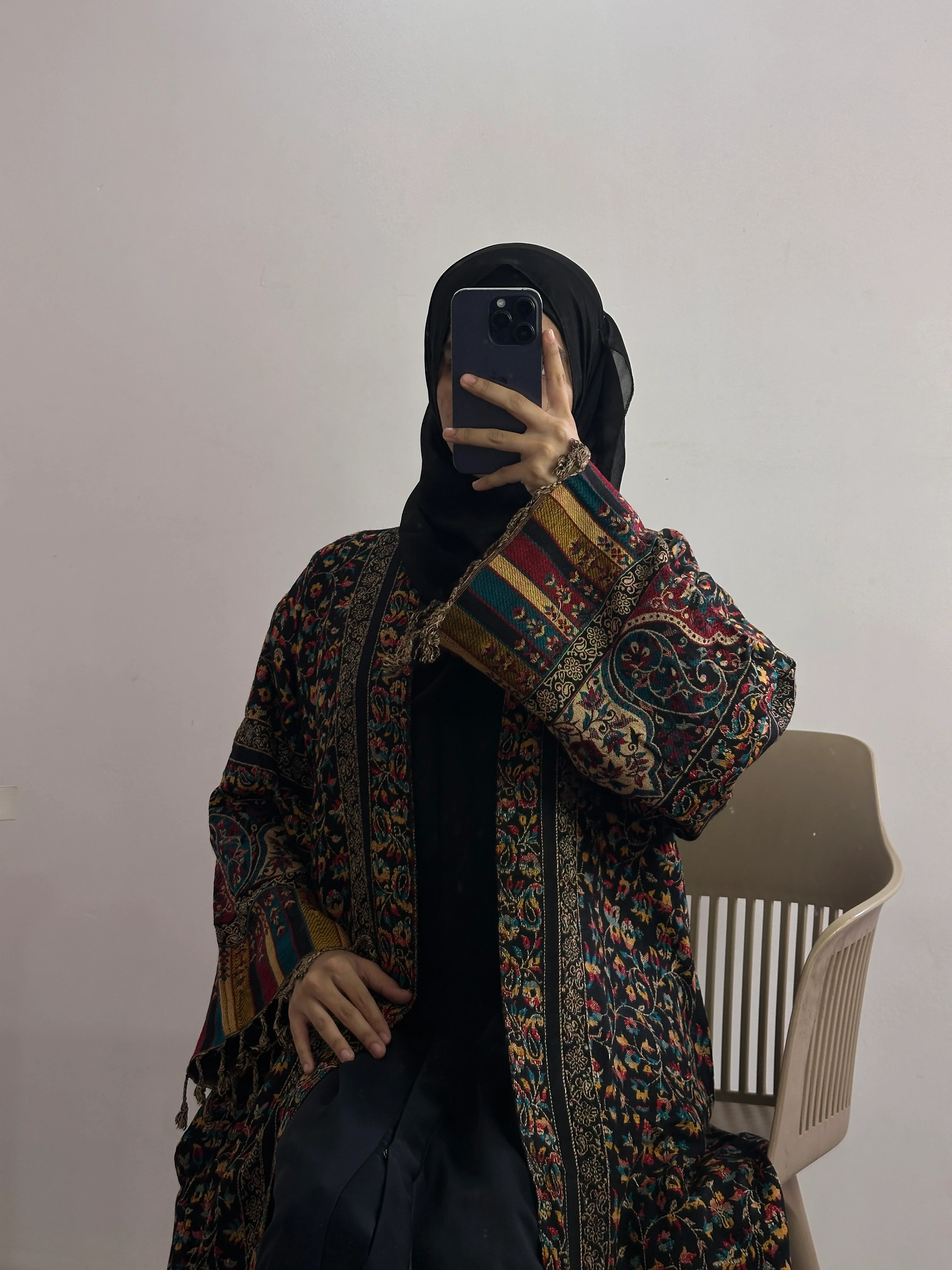 Pashmina Abaya With Shawl - Image 4