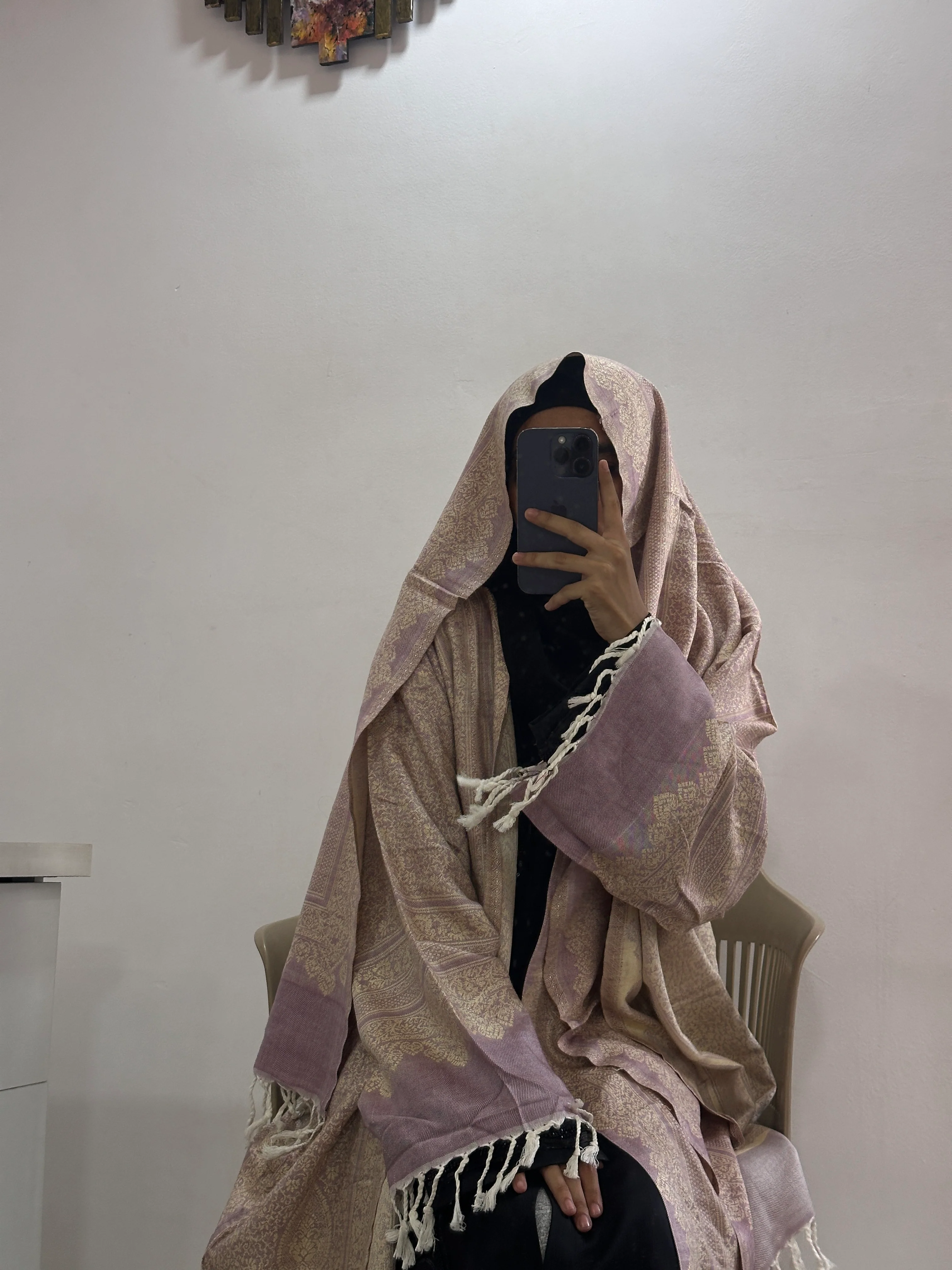 Pashmina Abaya With Shawl - Image 3