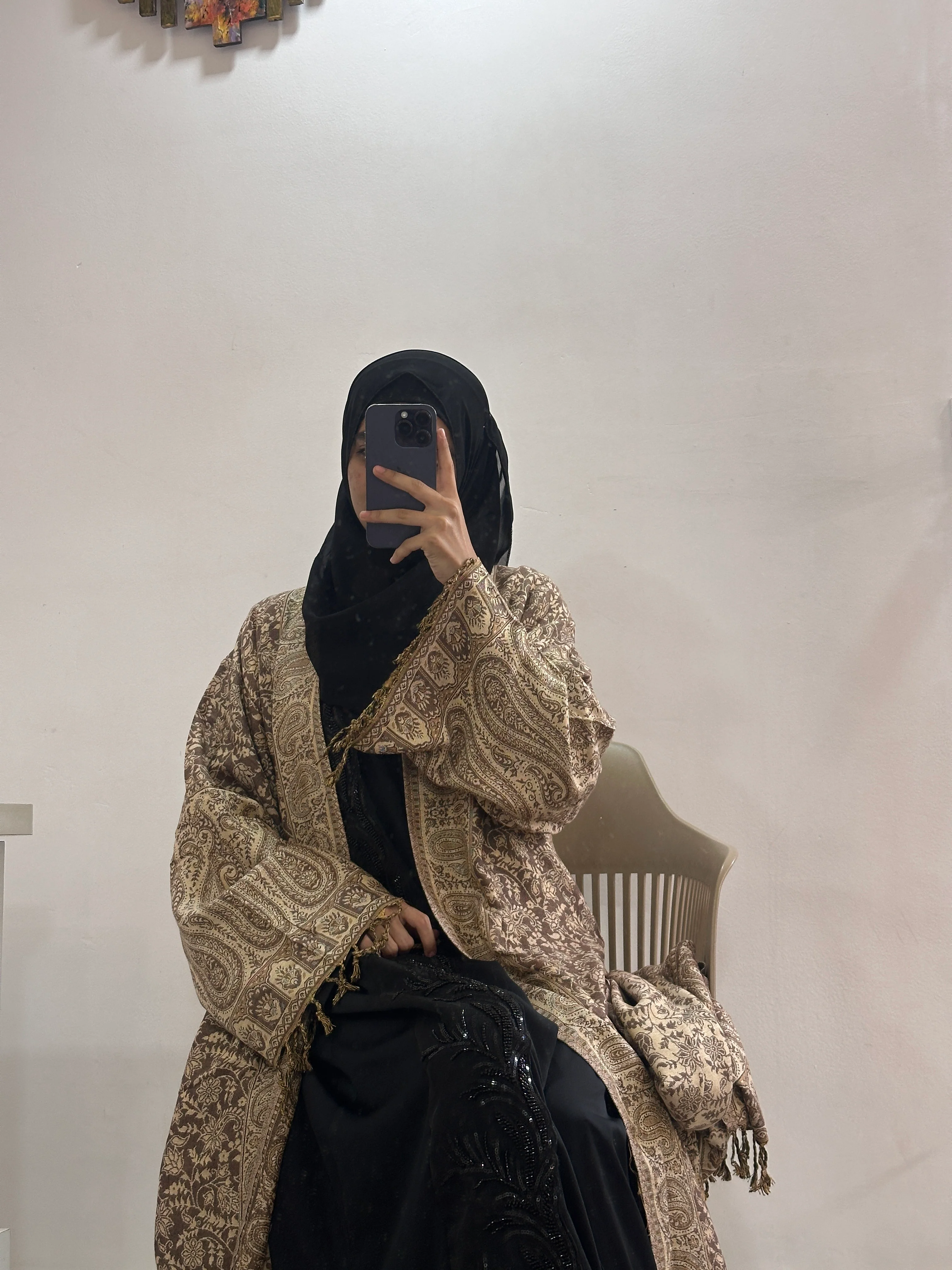 Pashmina Abaya With Shawl - Image 2