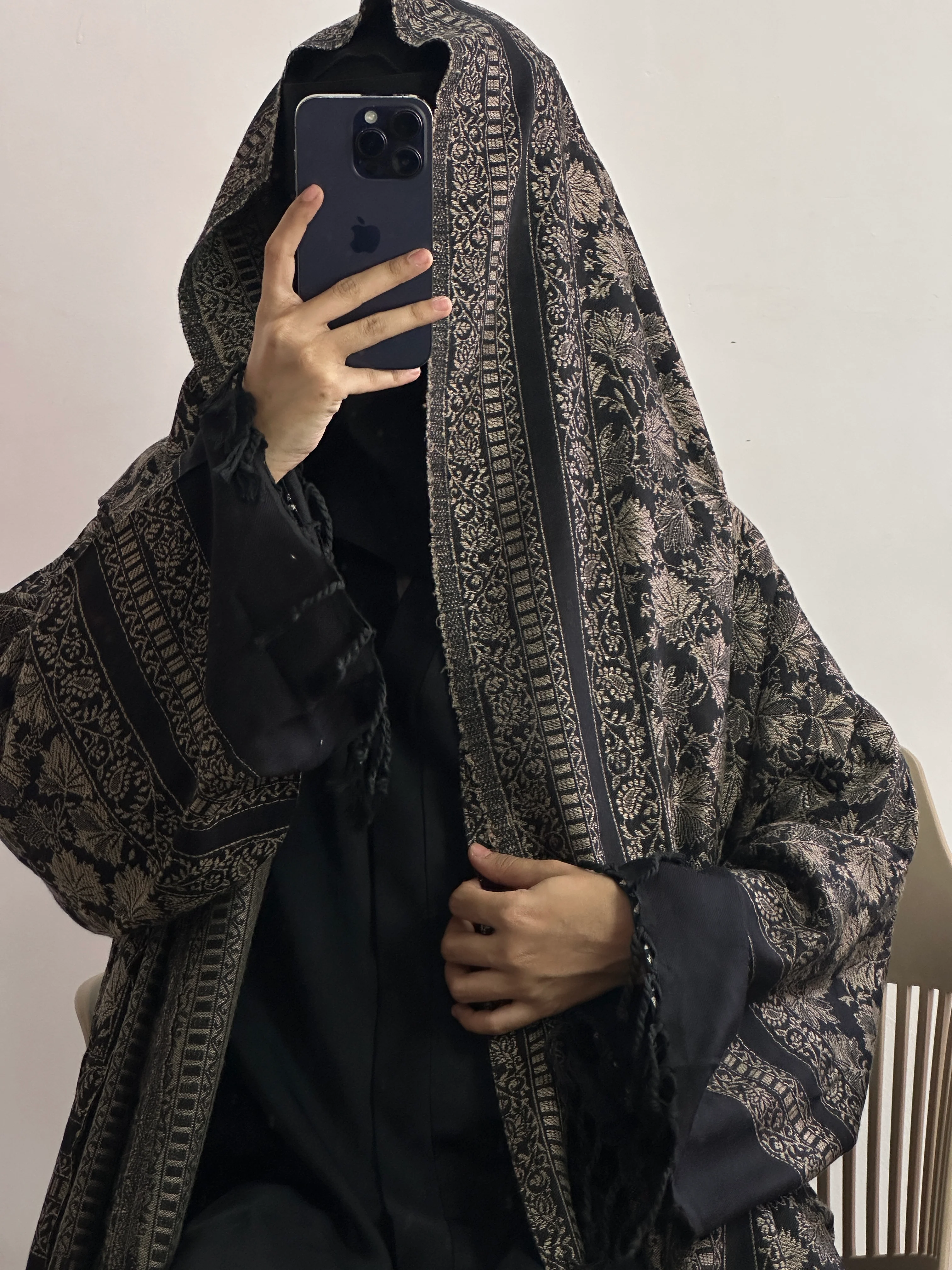 Pashmina Abaya With Shawl - Image 3
