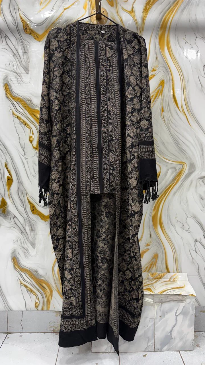 Pashmina Abaya With Shawl - Image 4