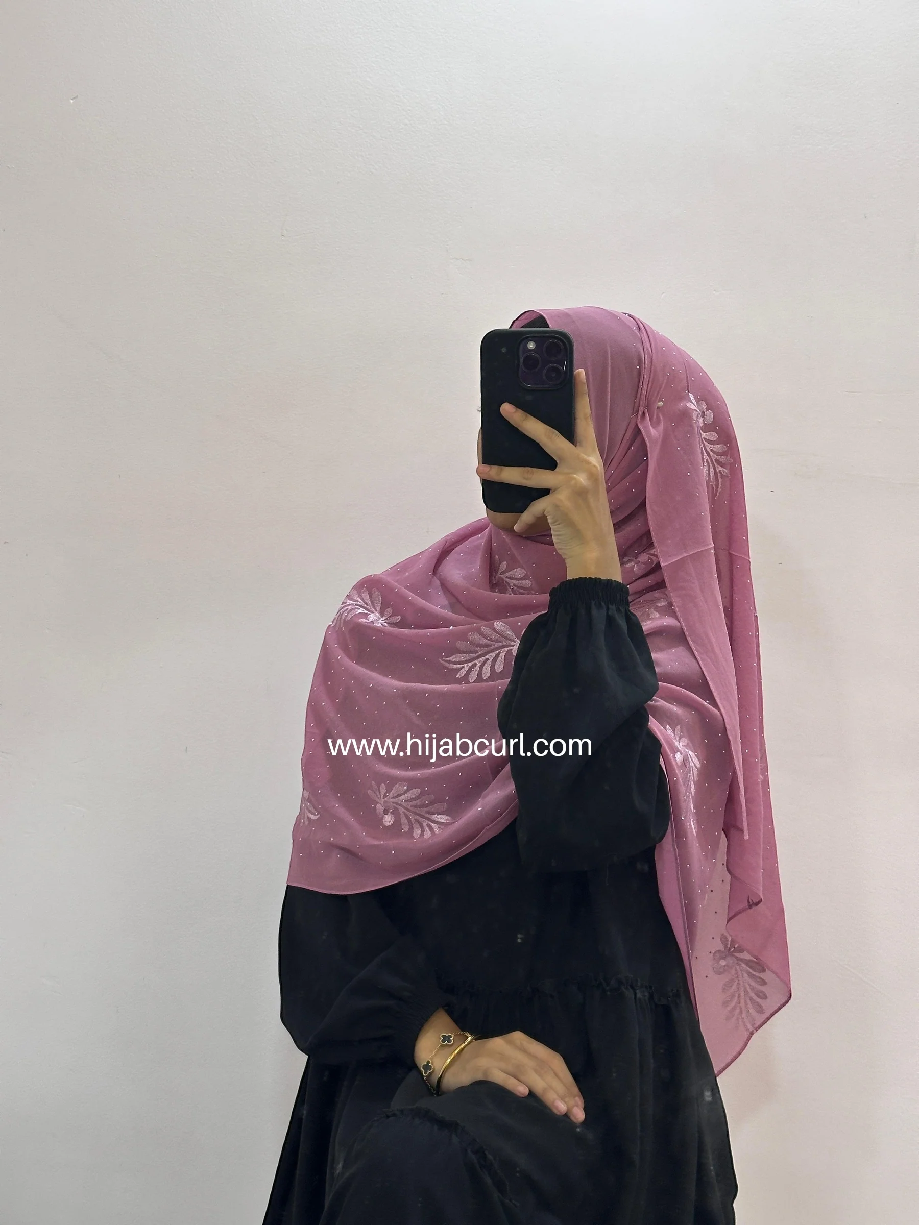 Premium Chiffon Embroidered Hijab - Image 12