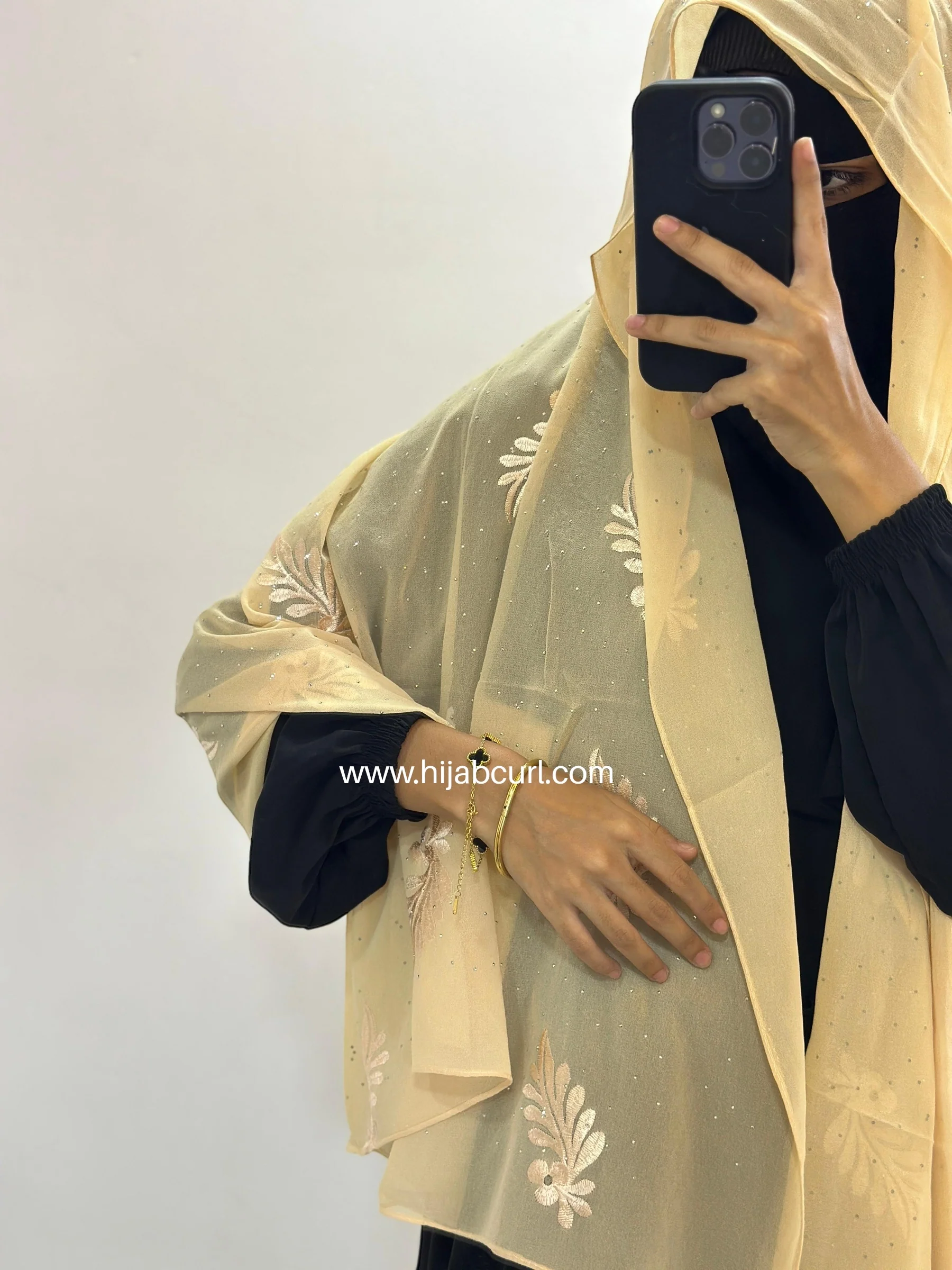 Premium Chiffon Embroidered Hijab - Image 13