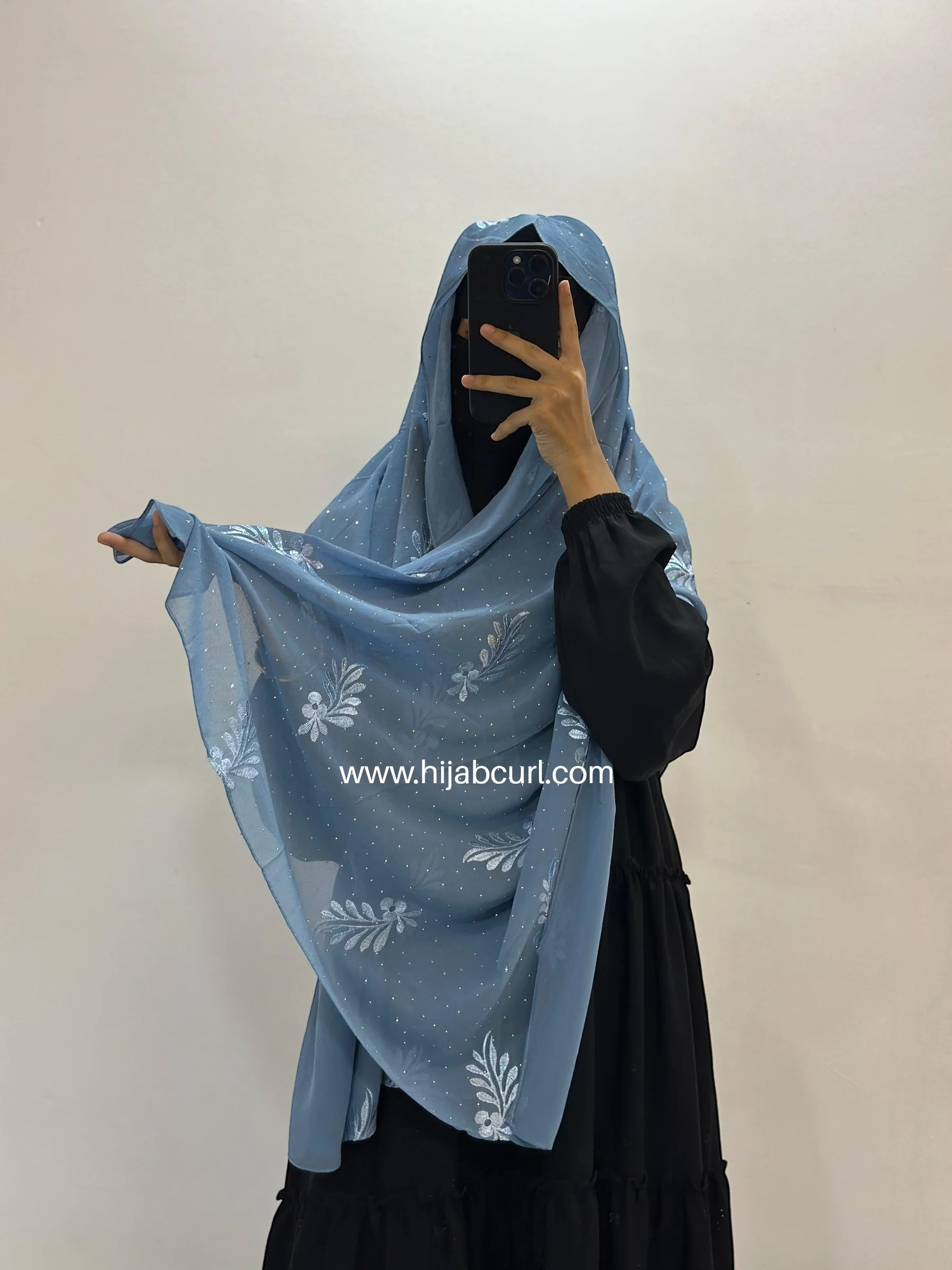 Premium Chiffon Embroidered Hijab - Image 22