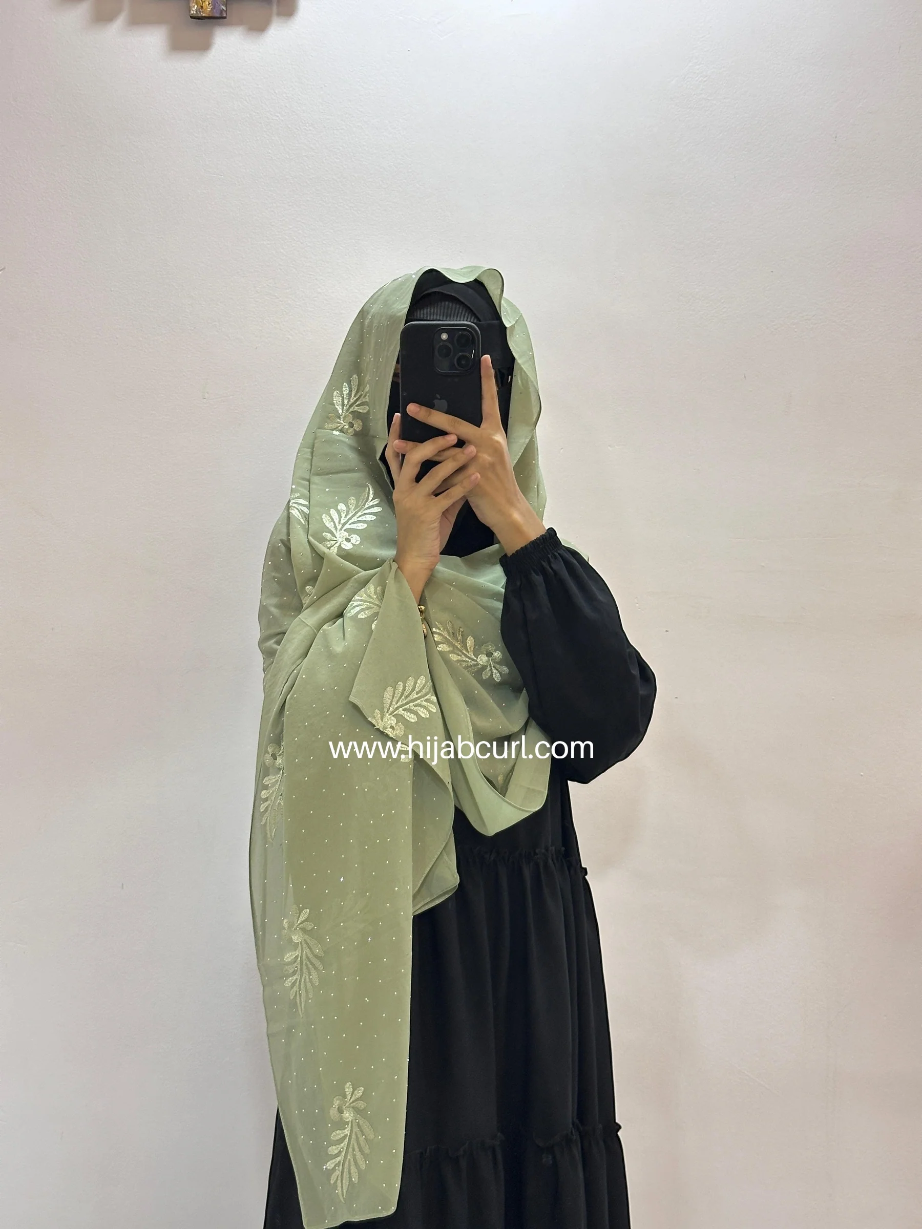 Premium Chiffon Embroidered Hijab - Image 24