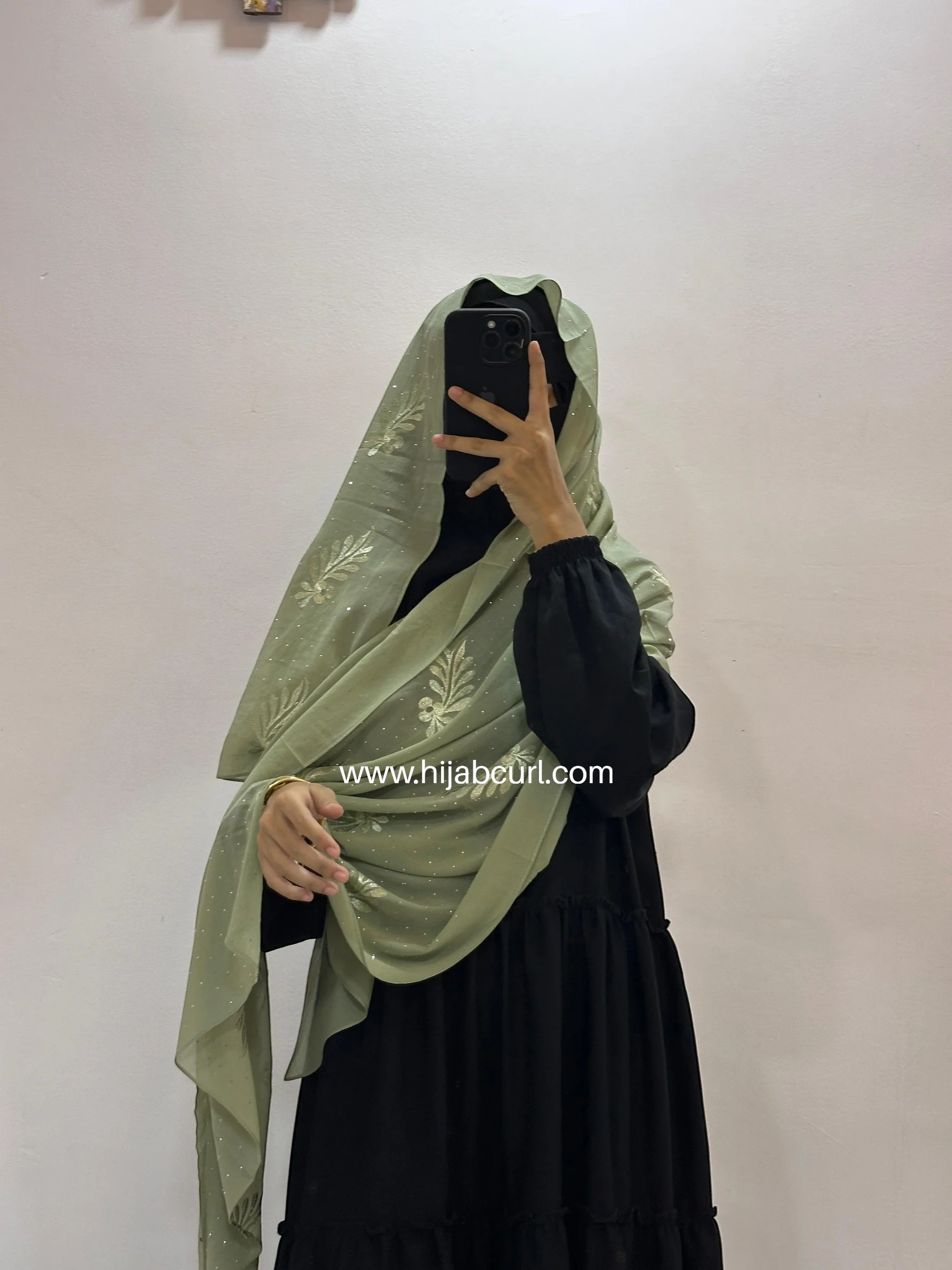 Premium Chiffon Embroidered Hijab - Image 26