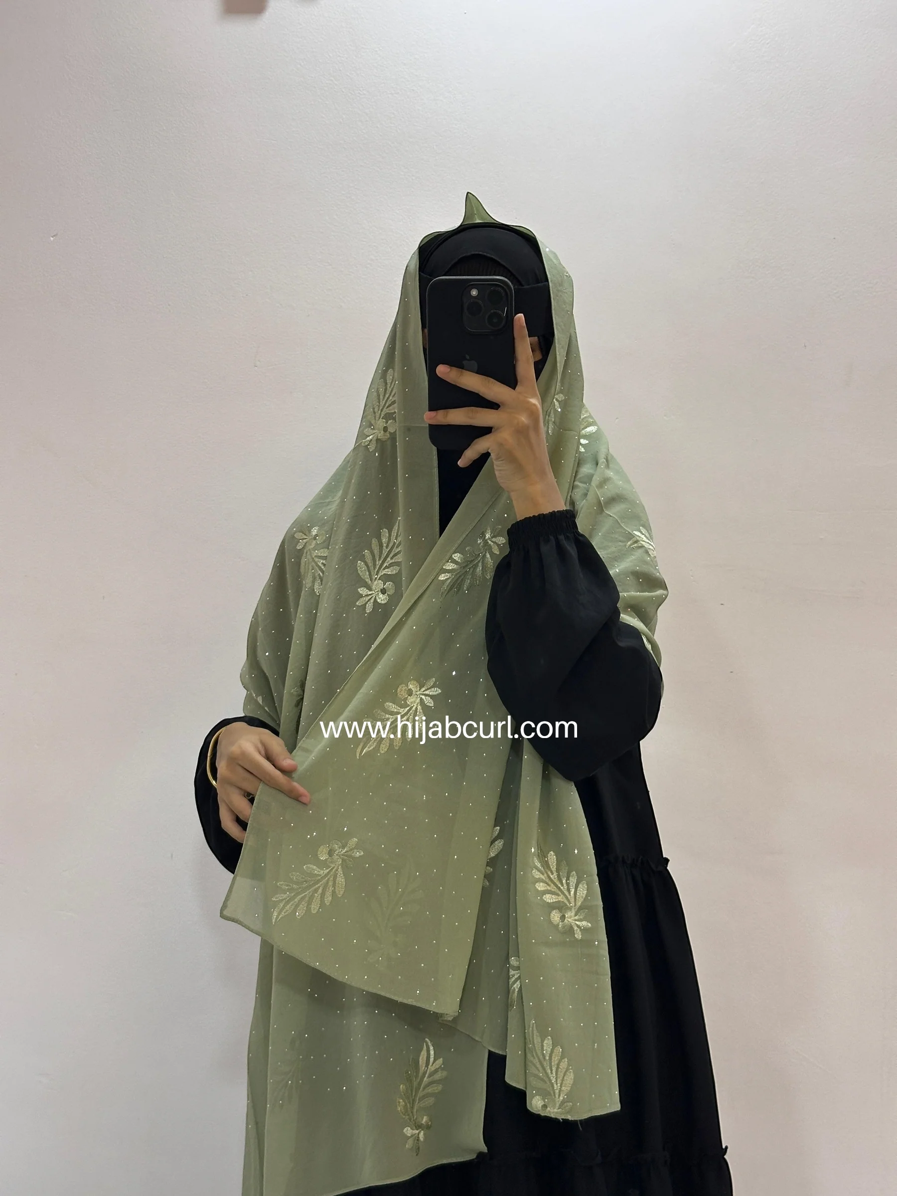 Premium Chiffon Embroidered Hijab - Image 27
