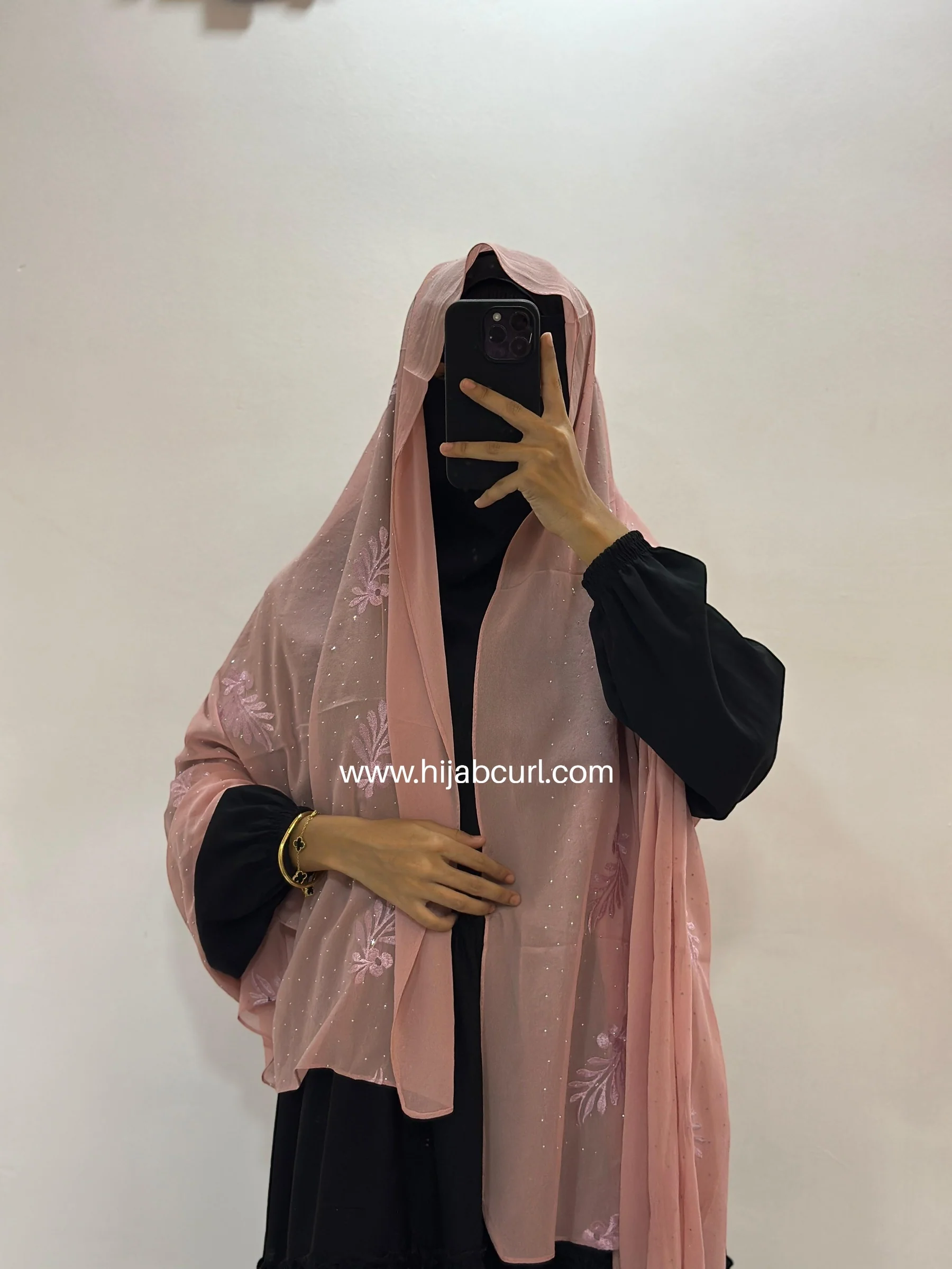 Premium Chiffon Embroidered Hijab - Image 28