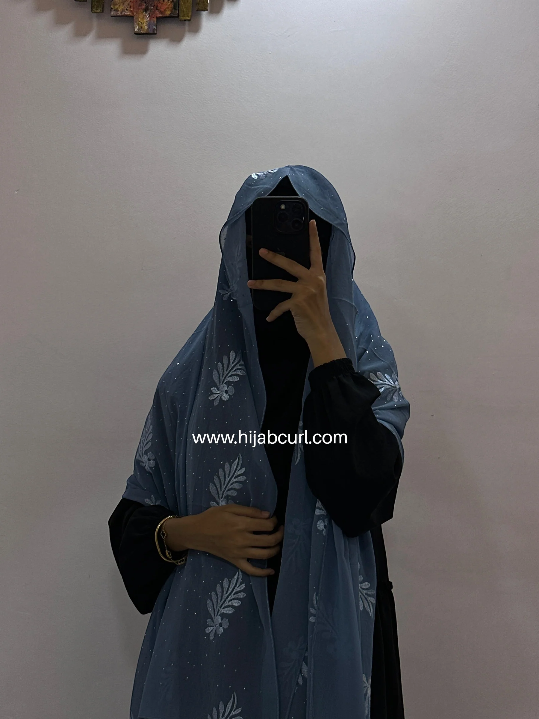 Premium Chiffon Embroidered Hijab - Image 29