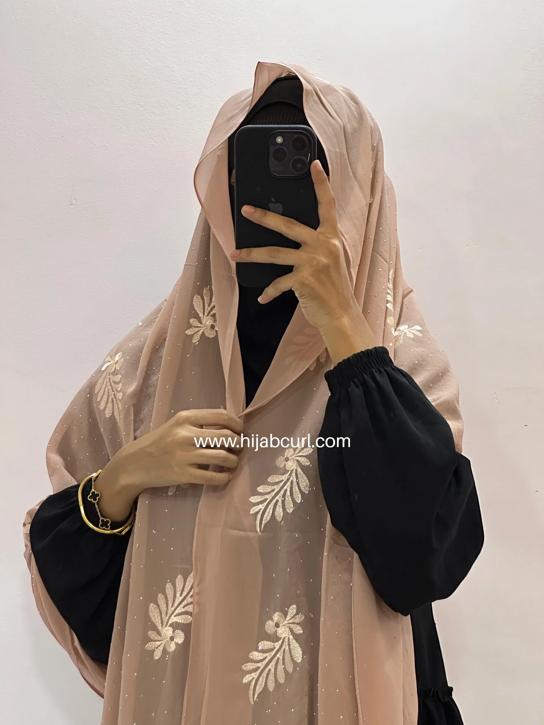 Premium Chiffon Embroidered Hijab - Image 30