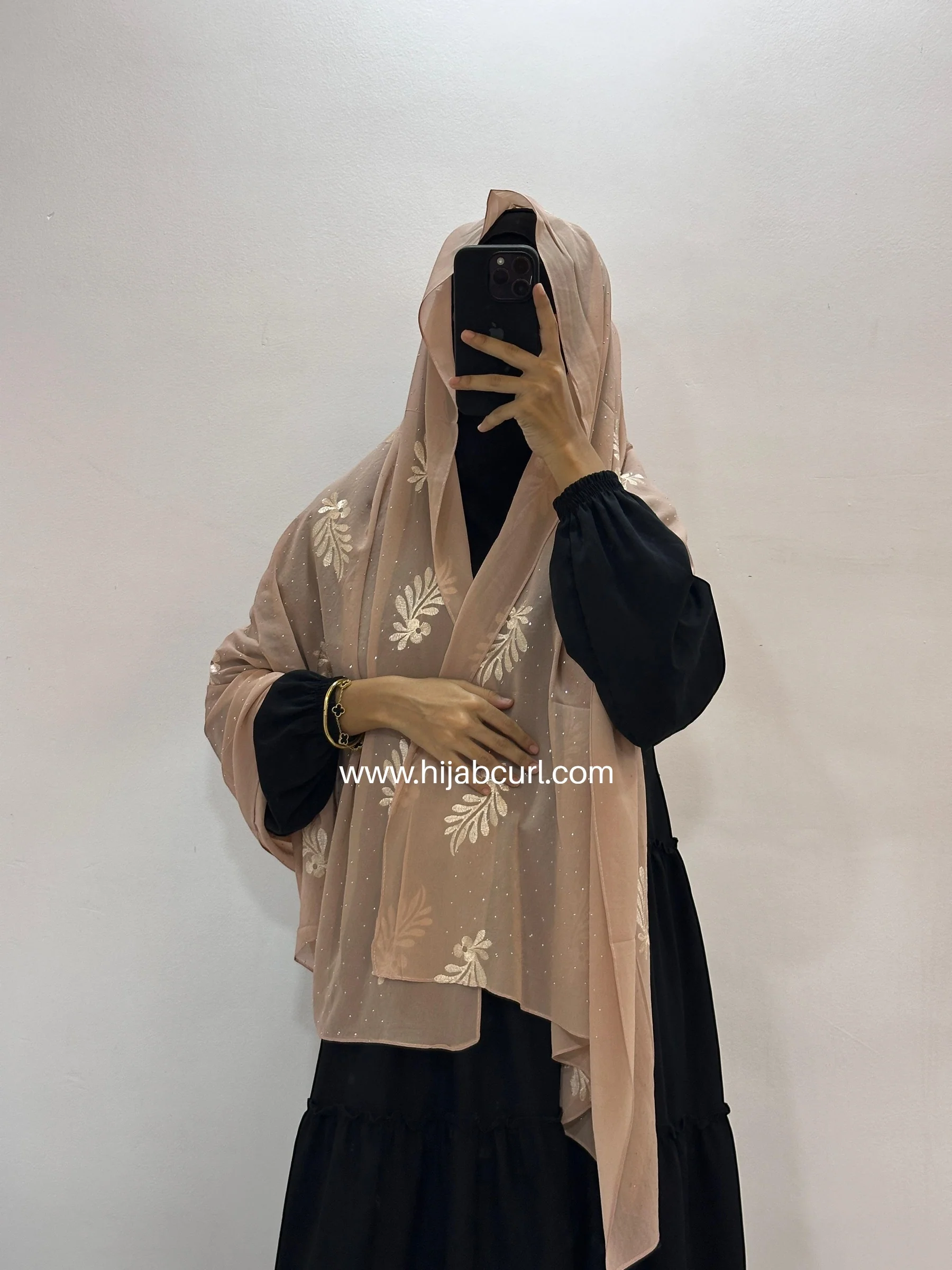 Premium Chiffon Embroidered Hijab - Image 31