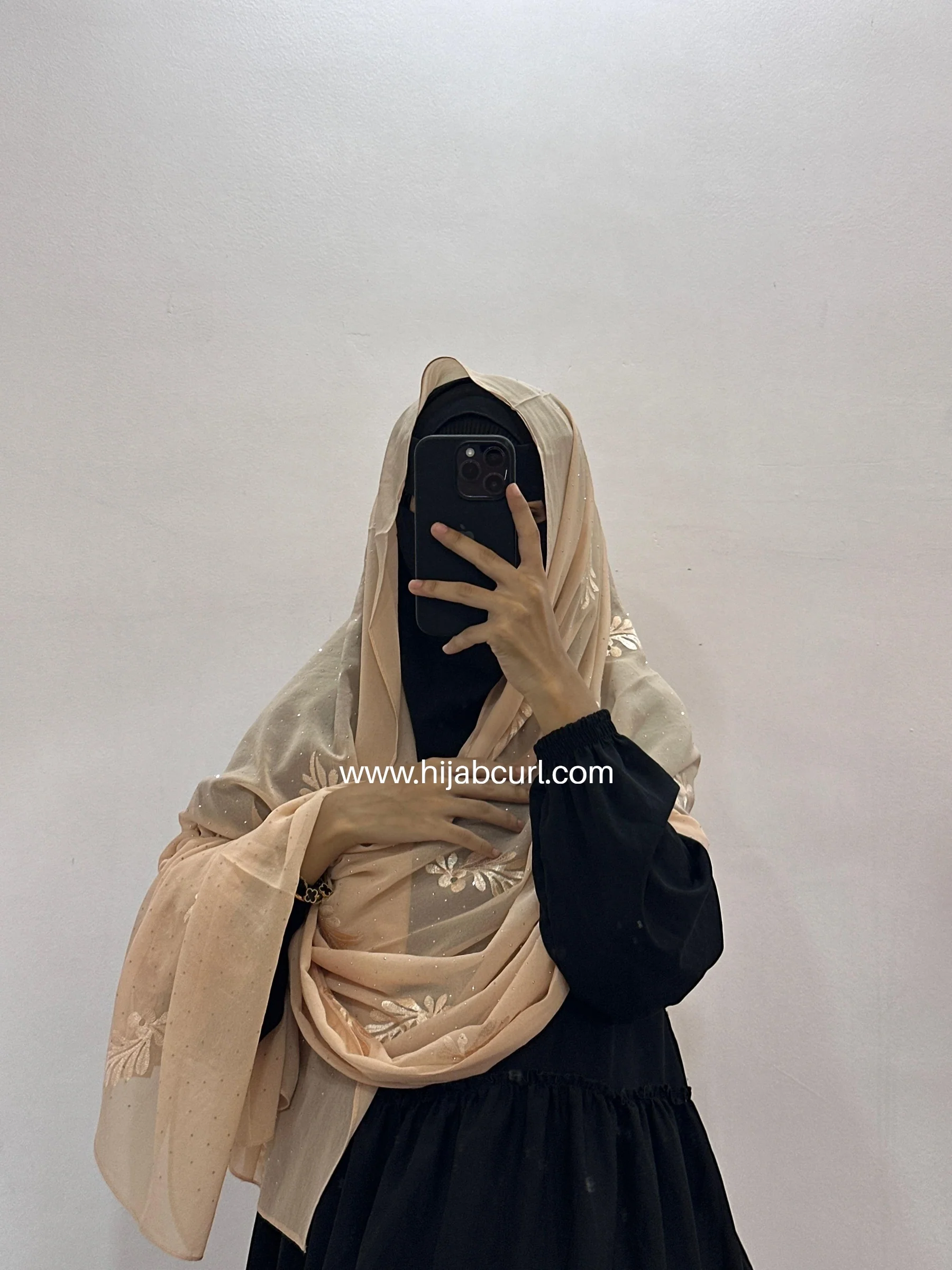 Premium Chiffon Embroidered Hijab - Image 32
