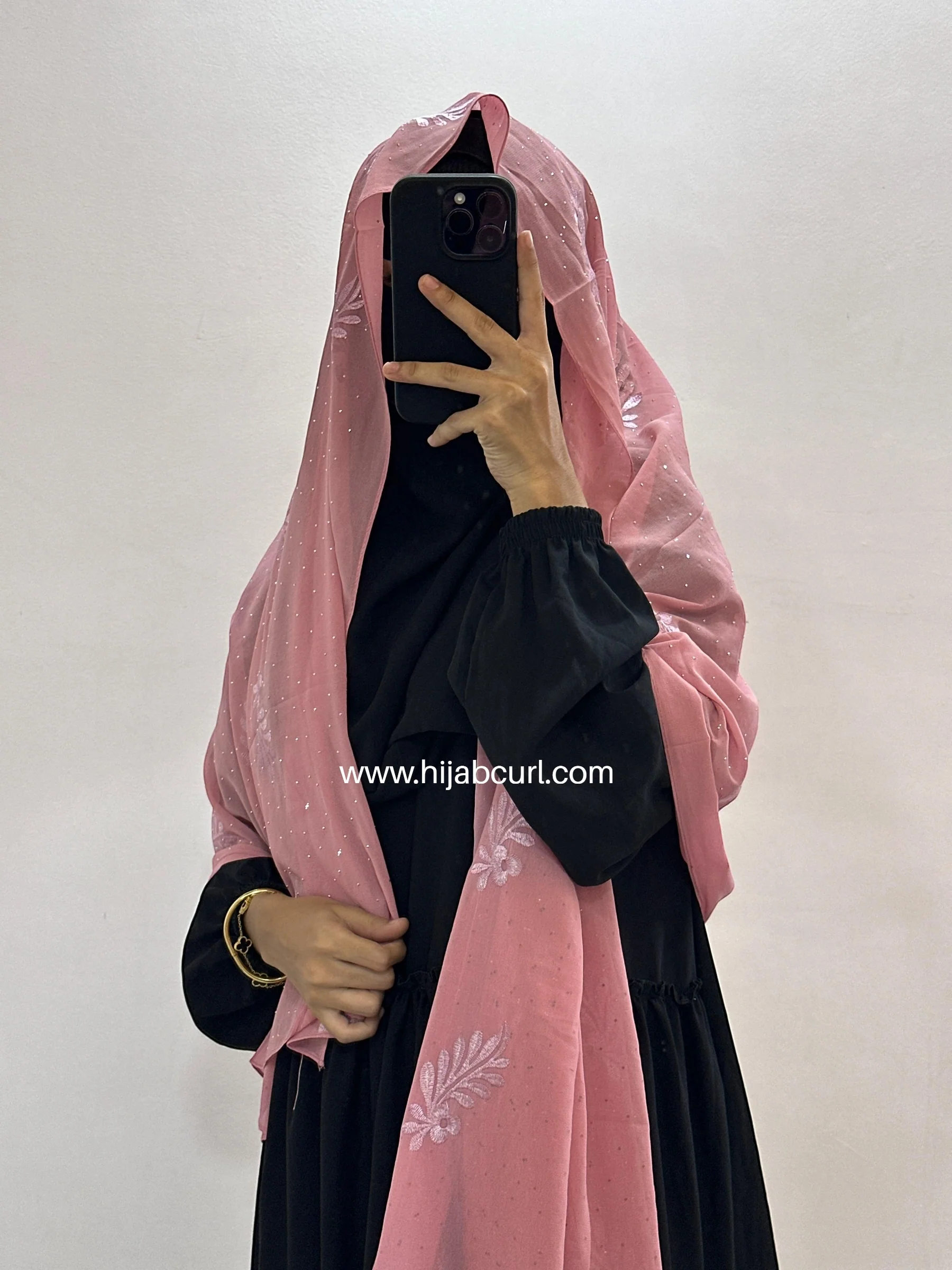 Premium Chiffon Embroidered Hijab - Image 33