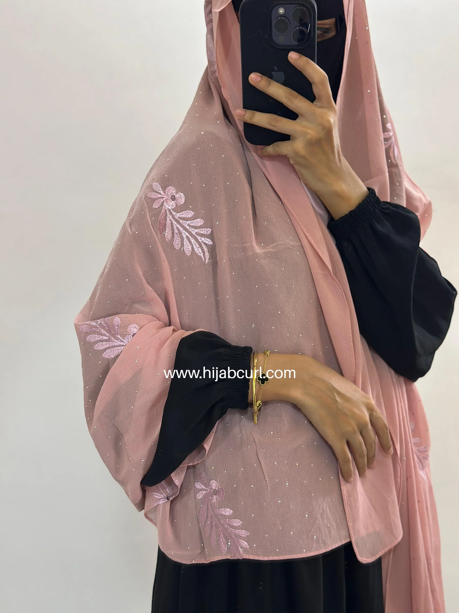 Premium Chiffon Embroidered Hijab - Image 5