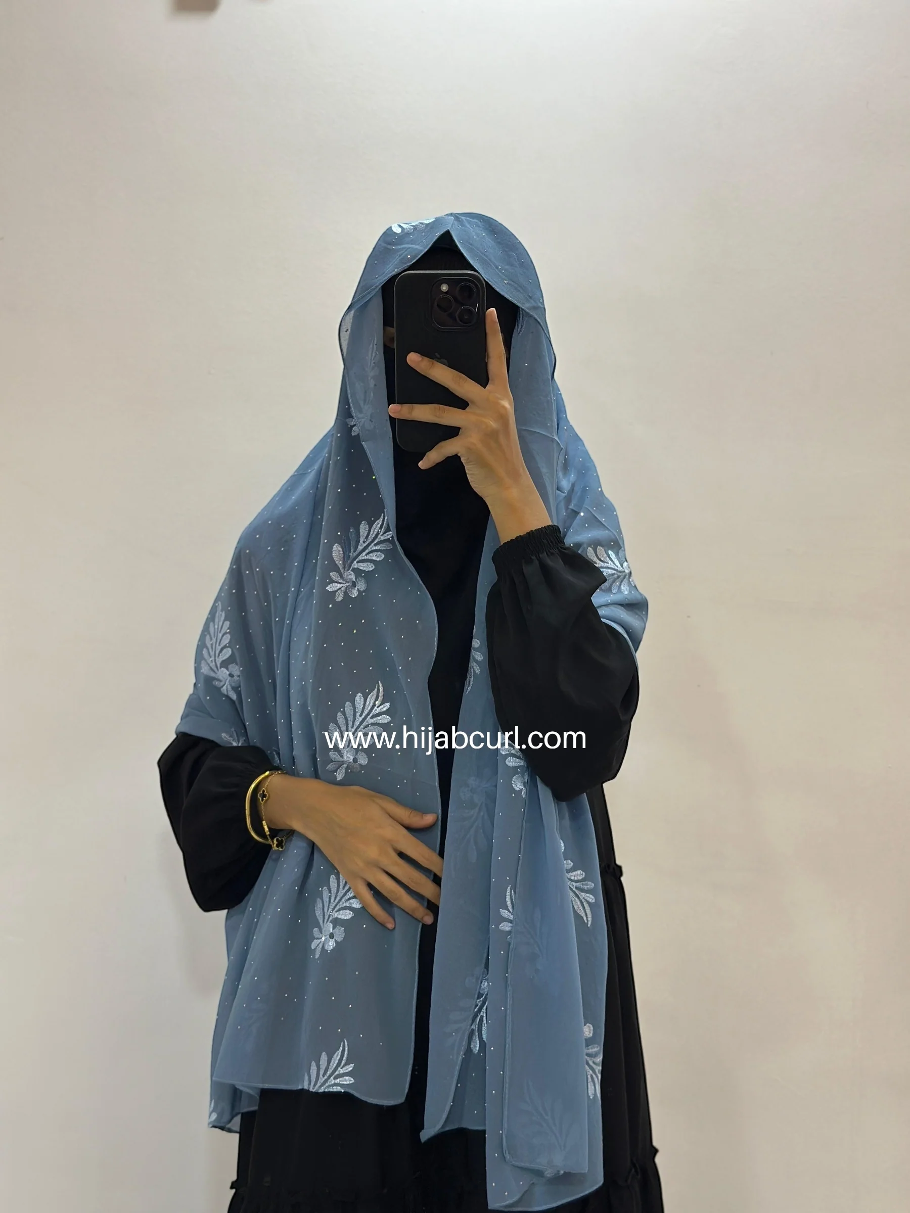 Premium Chiffon Embroidered Hijab - Image 6