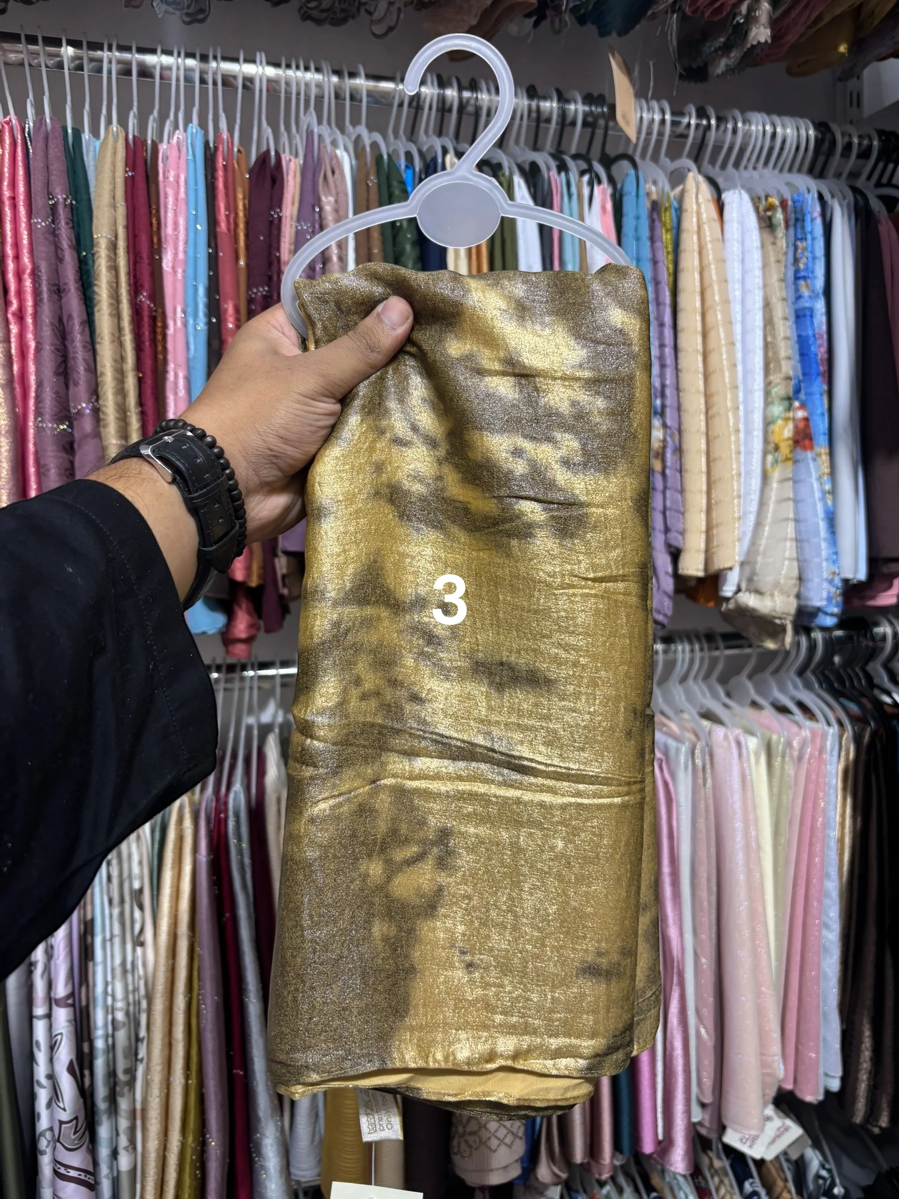 Printed Satin Hijab - Image 3